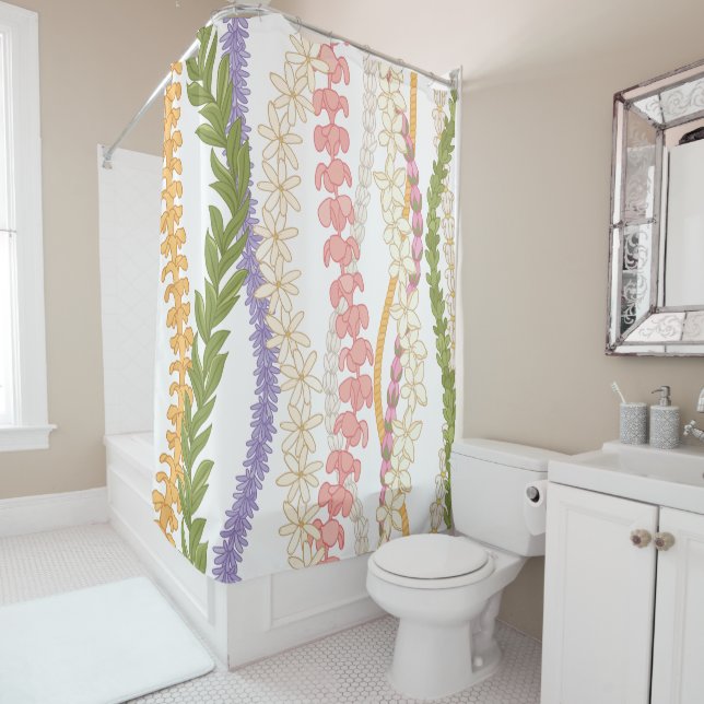 Hawaiian Lei flower shower curtain  (In Situ)