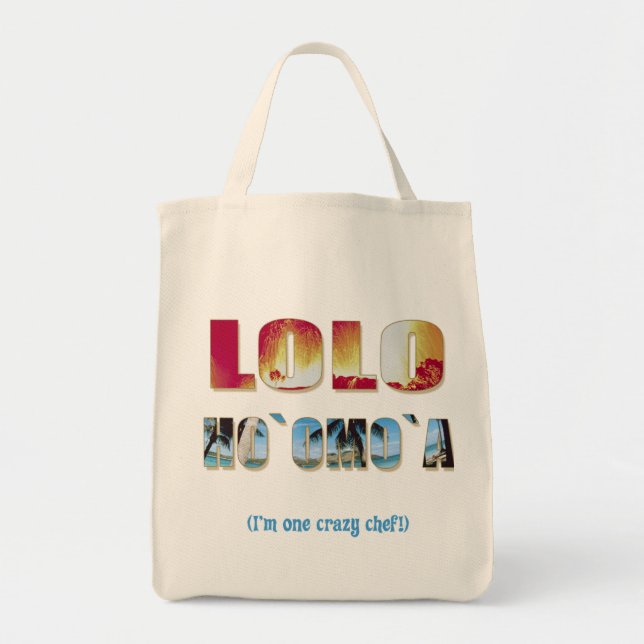 Hawaiian "Lolo Ho`omo`a" Grocery Tote (Front)