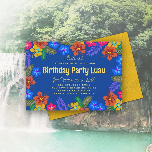 Hawaiian Luau Birthday Party  Invitation (Creator Uploaded)