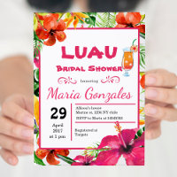 Hawaiian Luau Bridal Shower Invitation