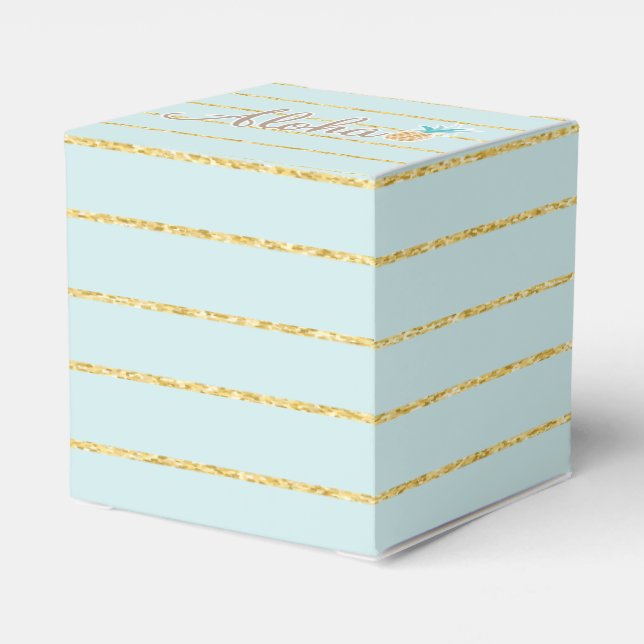 Hawaiian Luau Custom Favour Boxes (Back Side)