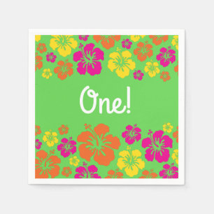 Hawaiian Luau Kid's Birthday Party Napkin