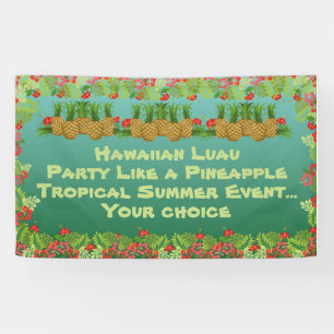 Hawaiian Luau Paradise Theme Banner