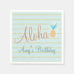 Hawaiian Luau Party, Custom Napkins