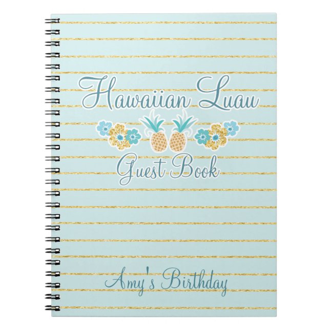 Hawaiian Luau Party Guest Book (Front)