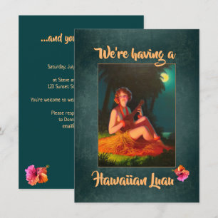 Hawaiian Luau Party Invitation