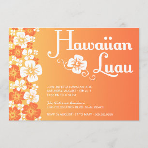 HAWAIIAN LUAU PARTY INVITATIONS