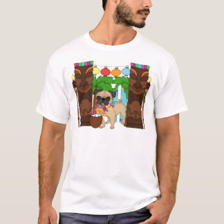 Hawaiian Luau Pug - Customizable T-Shirt