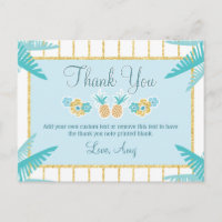 Hawaiian Luau Thank You Cards