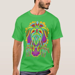 Hawaiian Mandala Sea Turtle Lover Polynesian Tatto T-Shirt
