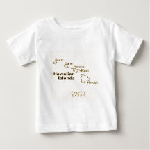Hawaiian Map baby tees
