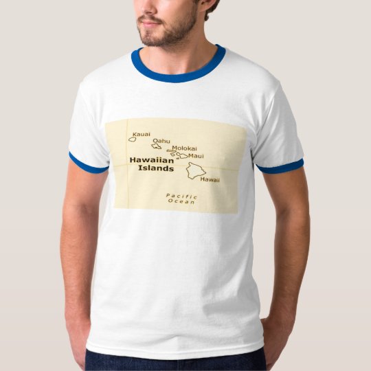 Hawaiian Map mens T-Shirts