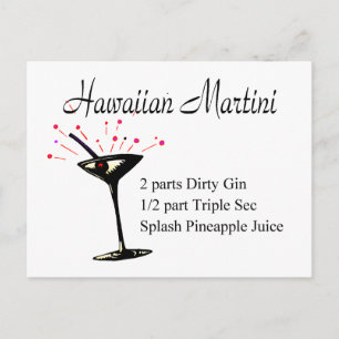 Hawaiian Martini Postcard