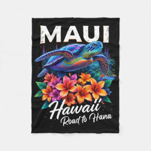 Hawaiian Maui Ocean Beach Hawaii Turtle Vacation G Fleece Blanket