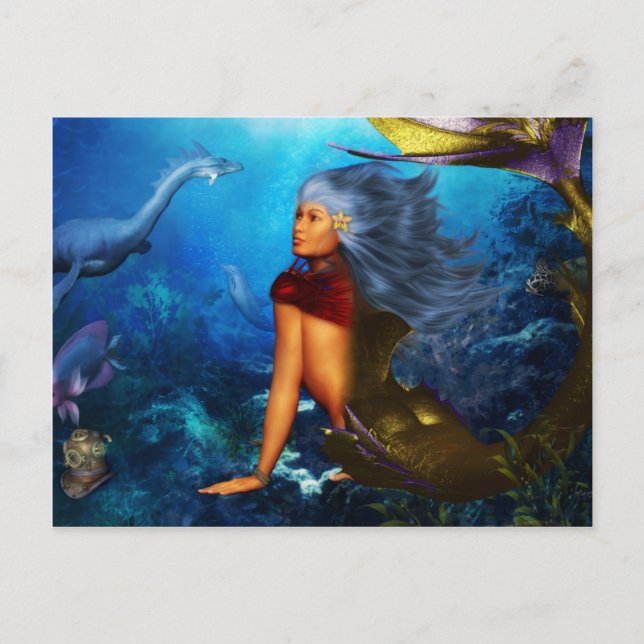 Hawaiian Mermaid Postcards (Front)