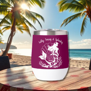 Hawaiian Mermaid-Salty Sassy & Splashy-Wine Colour