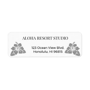 Hawaiian Minimal Hibiscus - Reply Address