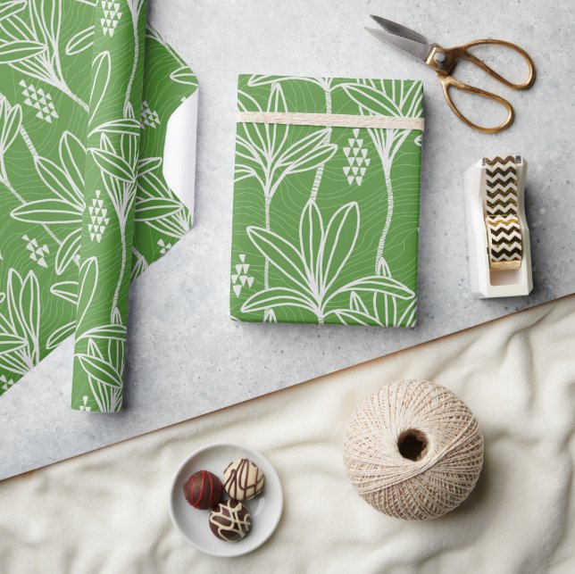 Hawaiian Modern Ki - Ti leaf Wrapping Paper (Crafts)