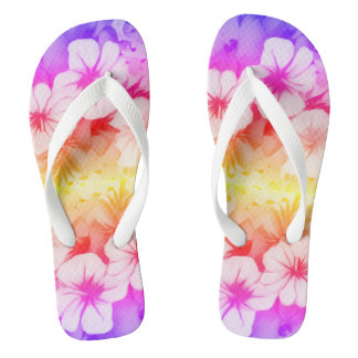 Hawaiian Multi Flower  Flip Flops