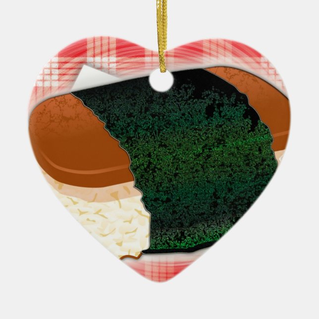 Hawaiian Musubi Ceramic Ornament (Front)