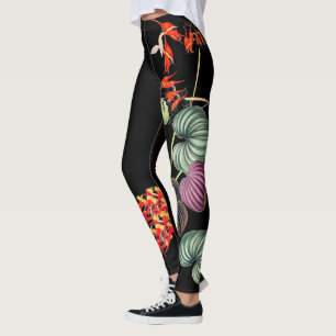 Hawaiian Orchid Flowers All Over Print Leggings