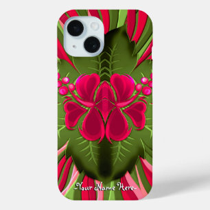 Hawaiian Orchids - Personalized iPhone 15 Case