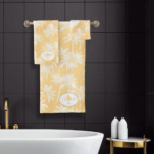 Hawaiian Palm Tree Silhouette Motif Gold ID1093