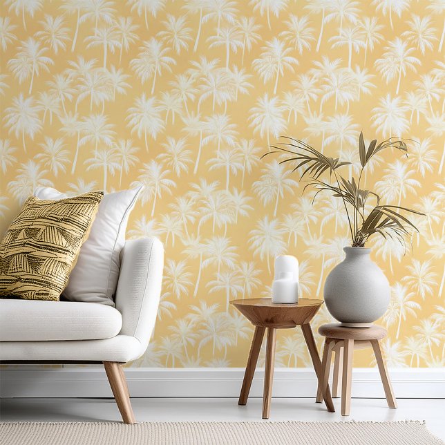 Hawaiian Palm Tree Silhouette Pattern Gold ID1093 Wallpaper (Creator Uploaded)