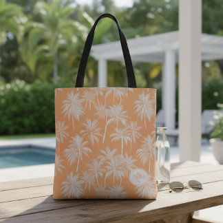 Hawaiian Palm Tree Silhouette Pattern Tacao ID1093 Tote Bag