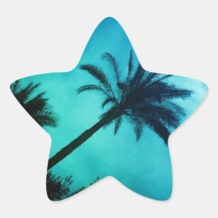 Hawaiian Palm Trees Star Sticker