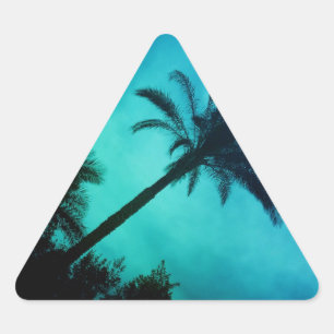 Hawaiian Palm Trees Triangle Sticker