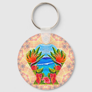 Hawaiian Paradise Twice  Keychain