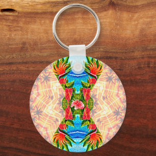 Hawaiian Paradise Twice  Keychain