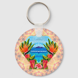 Hawaiian Paradise Twice  Keychain