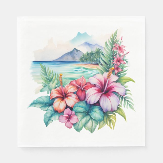 Hawaiian party napkins (Front)