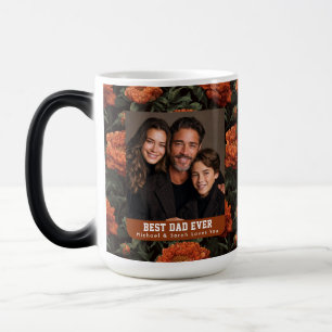 Hawaiian Peonies Flower First Time Dad Photo Elega Magic Mug