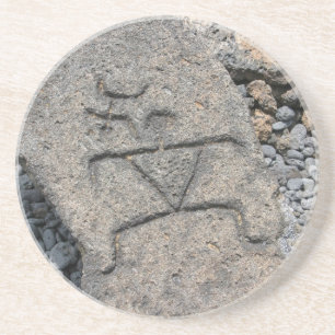 Hawaiian Petroglyph Coaster