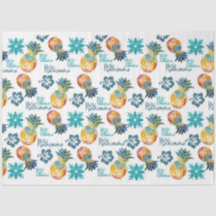 Hawaiian Pineapple and Hibiscus Tissue Paper