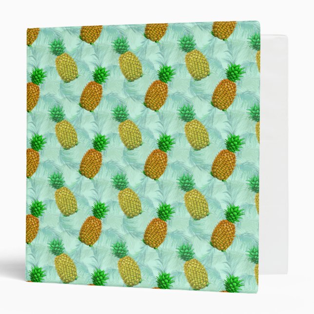 Hawaiian Pineapple Light Blue Binder (Front/Inside)