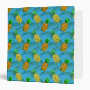 Hawaiian Pineapple Navy Blue Binder