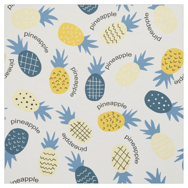 Hawaiian Pineapple Pattern Tropical design Fabric (Swatch)