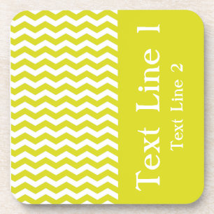 Hawaiian Pineapple Wave Chevron customizable Coaster