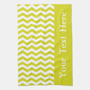 Hawaiian Pineapple Wave Chevron customizable Kitchen Towel