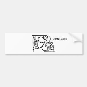 Hawaiian Plumeria "aloha spirit' Bumper Sticker