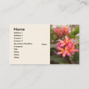 Hawaiian Plumeria Business Card