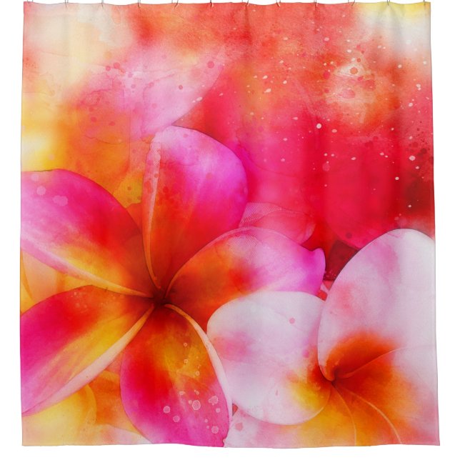 Hawaiian Plumeria in Neon Pink, Yellow, and White (Front)