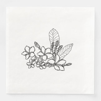 Hawaiian Plumeria Party Napkins