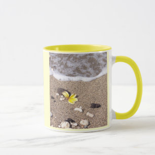 Hawaiian plumeria washes ashore coffee mug