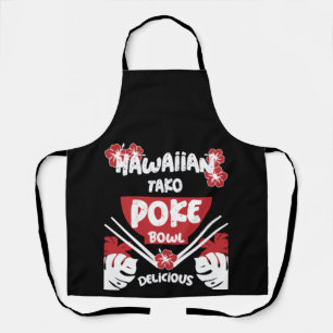 Hawaiian Poke Bowl Tako Poke  Apron