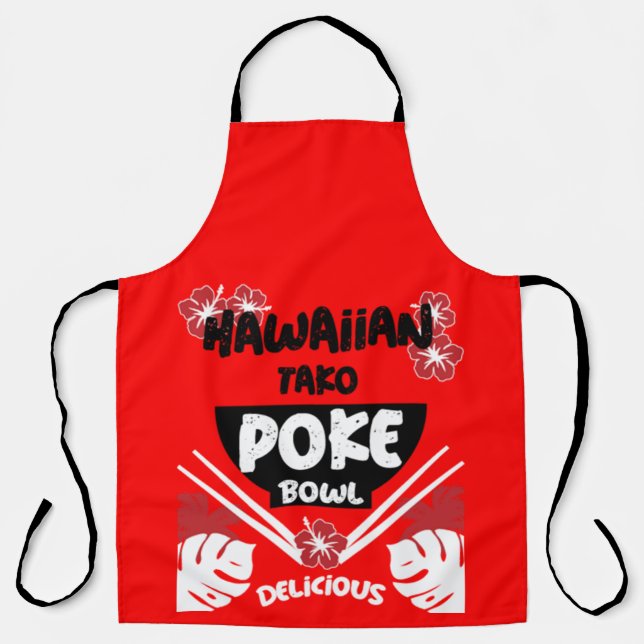 Hawaiian Poke Bowl Tako Poke Apron